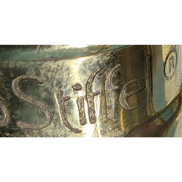 STIFFEL VTG BRASS TABLE LAMP 2 Arms 23" MCM RETRO 50'S CHARM NO SHADES - Picture 8 of 10